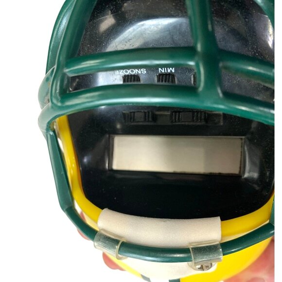 NFL Green Bay Packers Helmet Alarm Clock Battery Operated Miniature AAA Batterie - Picture 6 of 6